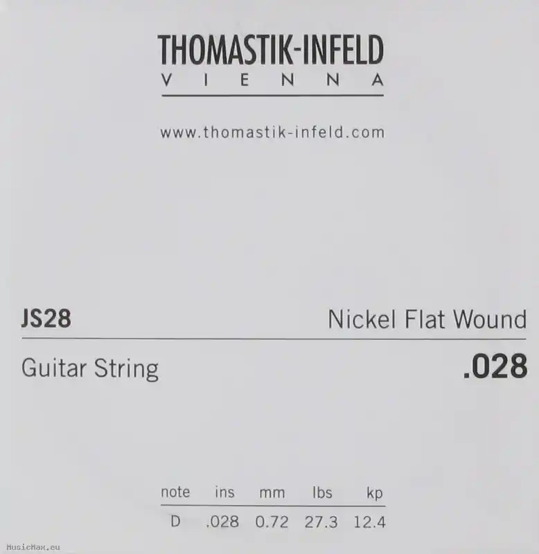 Gratis Versand THOMASTIK JS28 .028 Flatwound E-Gitarre Einzelsaite