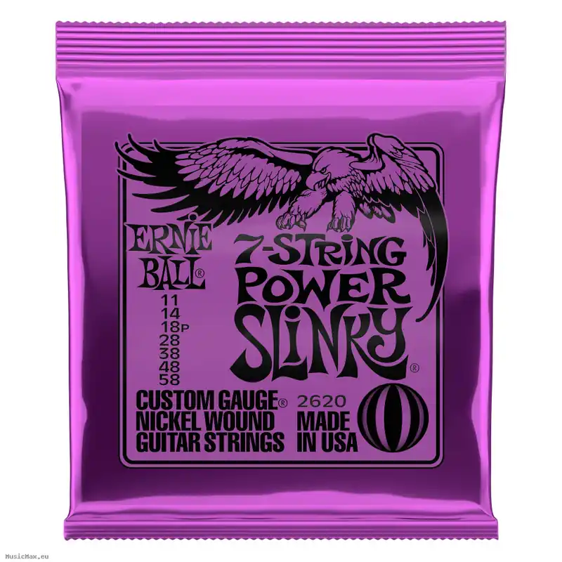 Top-Seller ERNIE BALL 2620 SLINKY 11-58 7-saitige E-Gitarren Saiten