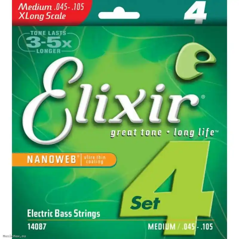 Solange Der Vorrat Reicht ELIXIR 45/105 BASS STRINGS NANOWEB 45-105 STAINLESS Bass Saiten