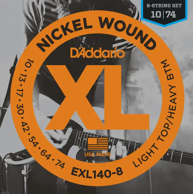 DADDARIO EXL140-8 10-74 8-saitige E-Gitarren Saiten Preis Gesenkt