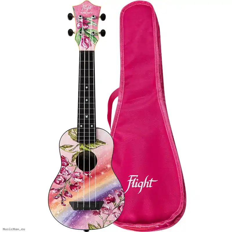 FLIGHT UKULELE Alyona Shvetz Signature Travel Sopran Ukulele mit Tasche Knallerangebot