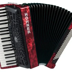 HOHNER ACCORDIONS BRAVO III 120 New Bellow Red Akkordeon mit Tasche Angebot