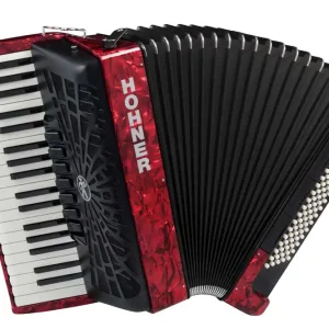 HOHNER BRAVO III 80 Red Akkordeon mit Tasche Preisknaller