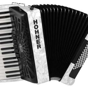 HOHNER BRAVO III 72 White Akkordeon mit Tasche Neu