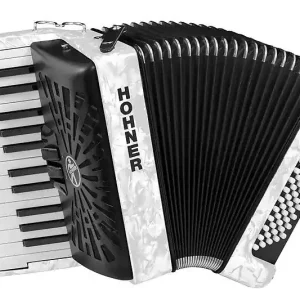 Meistverkauft HOHNER ACCORDIONS BRAVO II 60 New Bellow White Piano Accordion