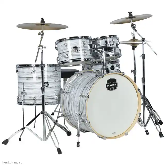 Abverkauf MAPEX LTVE5295FTCFI VENUS White Marblewood Akustisches Schlagzeug mit Becken