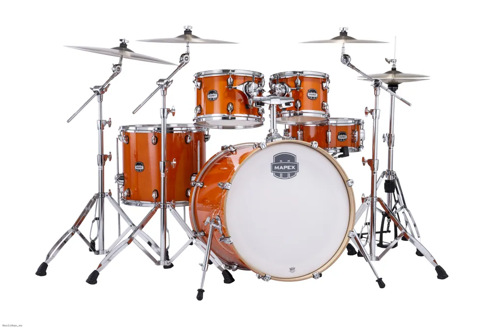MAPEX MARS GLOSSY AMBER Akustischer Schlagzeug Set Geprüft