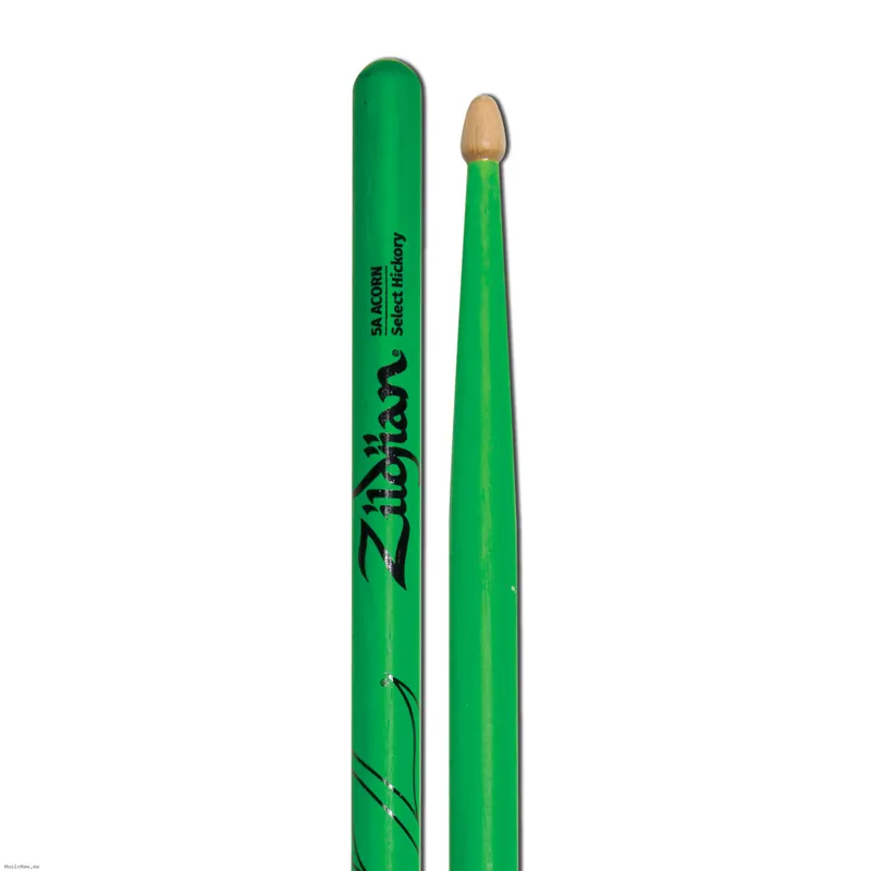 Knallerangebot ZILDJIAN 5A ACORN NEON Green Drumsticks
