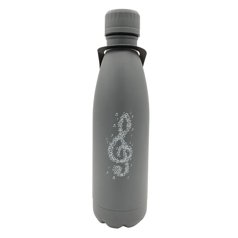 Sonderangebot Thermosflasche mit Violinschlüßel grau
