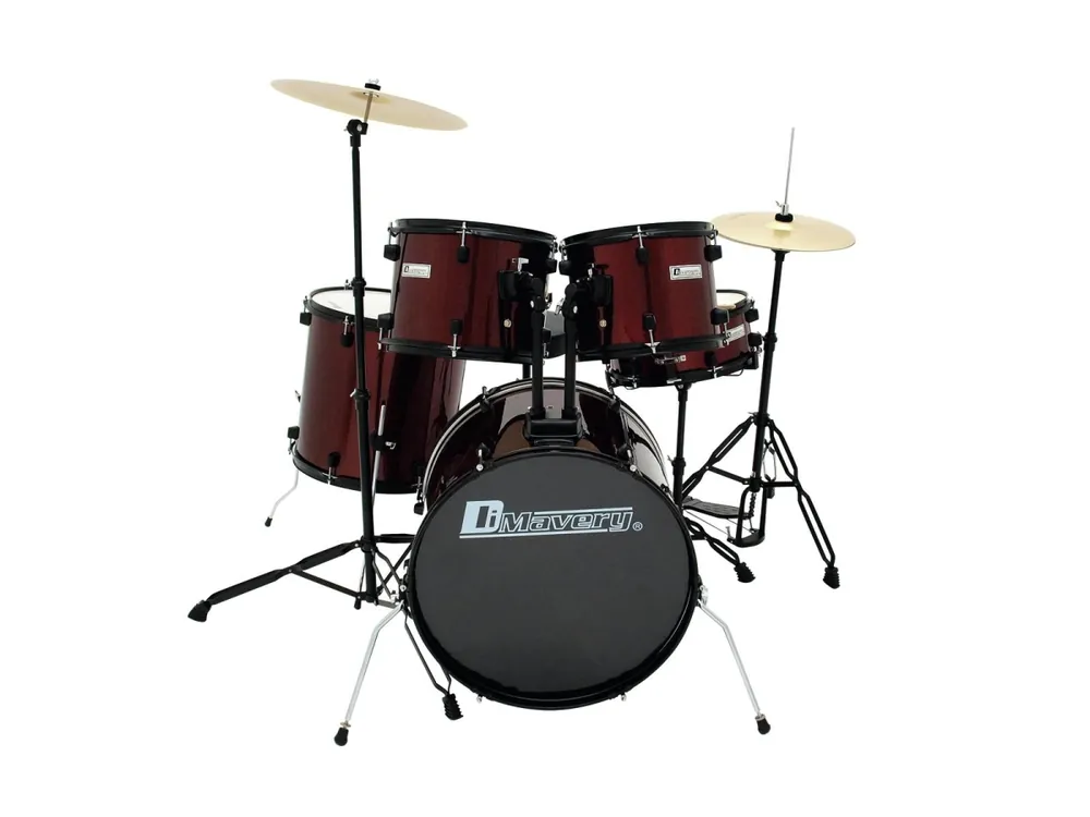Dimavery DS-200 Schlagzeug-Set weinrot Super-Preis