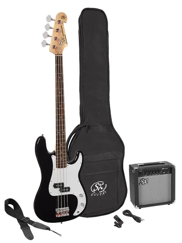 SX SB2SK-BK P-Style E-Bass Set Jetzt Kaufen