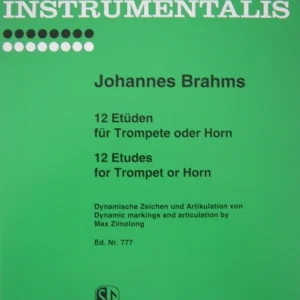 Preisreduziert Brahms 12 Etüden Trompete oder Horn SIK777