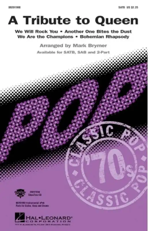 Top-Angebot Brymer A Tribute to Queen gemischten Chor SATB Klavier HL08201990