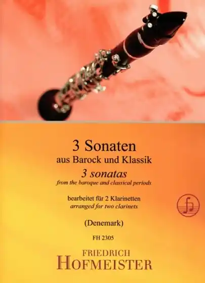 Heißes Angebot Denemark 3 Sonaten aus Barock und Klassik 2 Klarinetten FH2305