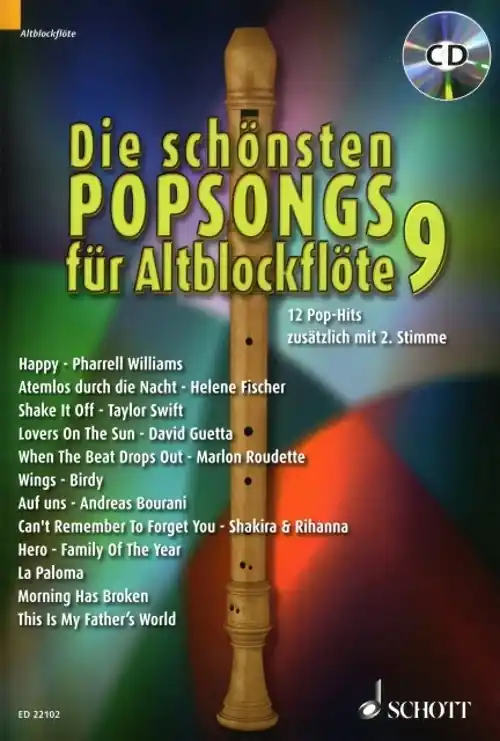 Kracherpreis Die schoensten Popsongs 9 Altblockfloete CD ED22102