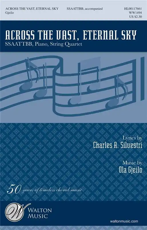 Gjeilo Across the Vast, Eternal Sky Chor SSAATTBB WW1494 Schneller Versand