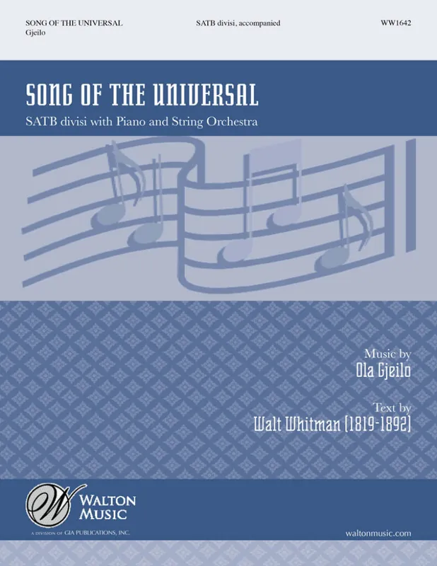 Nur Heute Gjeilo Song of the Universal Chor SATB Klavier WW1642