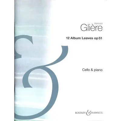 Gliere 12 Albumblätter op 51 Violoncello Klavier SIK6881 Neuheit