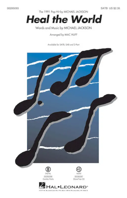 Solange Der Vorrat Reicht Huff Heal the World Chor SATB Klavier HL00285093
