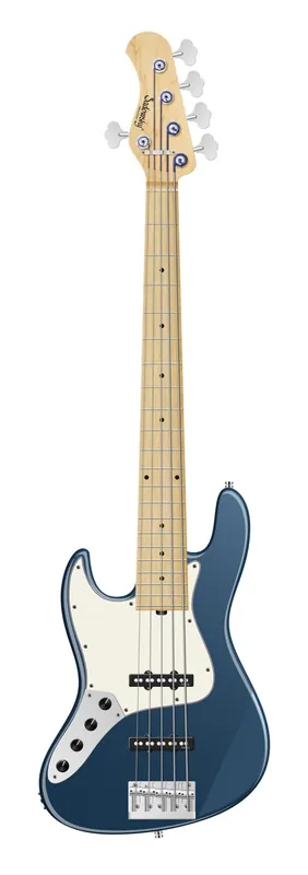 Abverkauf Sadowsky MetroLine 21-Fret Vintage J/J Bass, Solidbody, Swamp Ash Body, Maple Fingerboard, 5-String, Lefthand - Solid Dark Lake Placid Blue Metallic High Polish