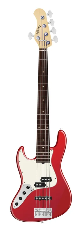 Sadowsky MetroLine 21-Fret Vintage P/J Bass, Red Alder Body, Morado Fingerboard, 5-String, Lefthand - Solid Candy Apple Red Metallic High Polish Schnäppchen