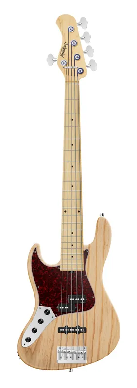 Bestseller Sadowsky MetroLine 21-Fret Vintage P/J Bass, Swamp Ash Body, Maple Fingerboard, 5-String, Lefthand - Natural Transparent Satin
