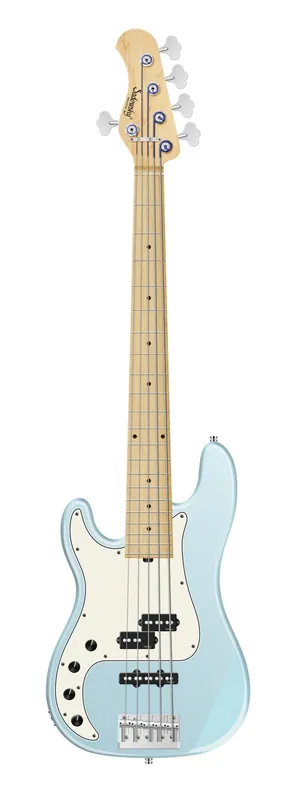 Sadowsky MetroLine 21-Fret Hybrid P/J Bass, Swamp Ash Body, Maple Fingerboard, 5-String, Lefthand - Solid Ice Blue Metallic Satin Kostenloser Versand