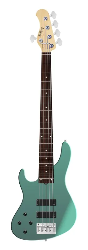 Sadowsky MetroLine 24-Fret Modern Bass, Red Alder Body, Morado Fingerboard, 5-String, Lefthand - Solid Sage Green Metallic Satin Neue Ware