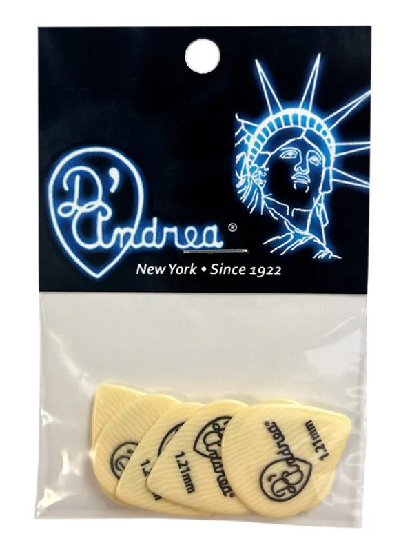 D'Andrea Ivory Picks - 551 Shape (IVORY551 1.21), 6 pcs Pick Pack, 1.21 mm Ausverkauf