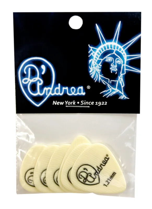 D'Andrea Ivory Picks - 351 Shape (IVORY351 1.21), 6 pcs Pick Pack, 1.21 mm Jetzt Kaufen