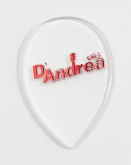 Nur Für Kurze Zeit D'Andrea Clear Acrylic Picks - 358 Shape (ACR358 1.5CLR), 6 pcs Pick Pack, 1.5 mm