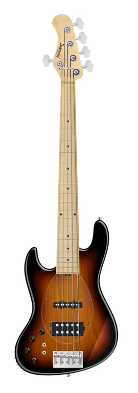 Kracherpreis Sadowsky MetroLine 21-Fret Vintage M/J Bass, Swamp Ash Body, Maple Fingerboard, 5-String, Lefthand - '59 Burst Transparent High Polish