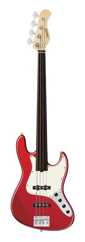 Sichere Zahlung Sadowsky MetroLine 22-Fret Will Lee Artist Line Bass, Red Alder Body, Tigerstripe Ebony Fingerboard, 4-String, Fretless - Solid Candy Apple Red Metallic High Polish