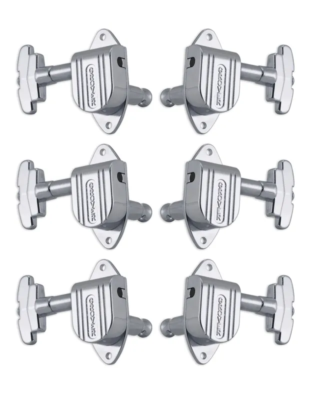 Grover 151C Full Size Imperial Machine Heads - Guitar Machine Heads, 3 + 3 - Chrome Neue Ware