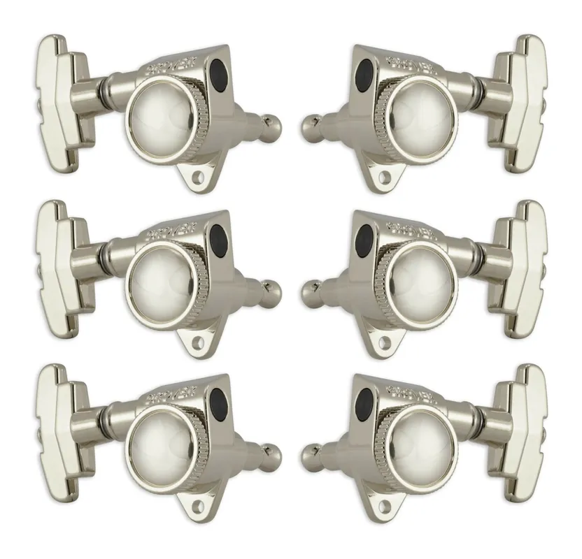 Grover 509N Roto-Grip Locking Super Rotomatics with 3-Step Button - Guitar Machine Heads, 3 + 3 - Nickel Beliebt