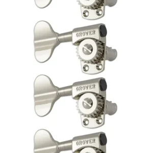 Grover 145NL4 Titan Electric Bass Machines - Bass Machine Heads, 4-in-Line, Lefthand, Treble Side (Right) - Nickel Top-Angebot