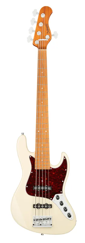 Sadowsky MetroExpress 21-Fret Vintage J/J Bass, Roasted Maple Fingerboard, 5-String - Solid Olympic White High Polish Expressversand