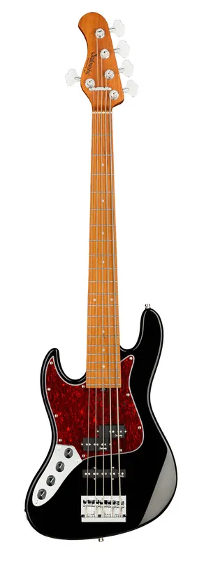 Neuheit Sadowsky MetroExpress 21-Fret Hybrid P/J Bass, Roasted Maple Fingerboard, 5-String, Lefthand - Solid Black High Polish