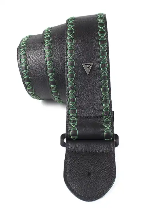 Perri's 7293 Glove Leather Gurt, black with green Angebot