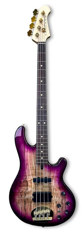 Lakland Skyline 44-02 Deluxe Bass, 4-String - Spalted Maple Top, Violet Burst Gloss Highlight