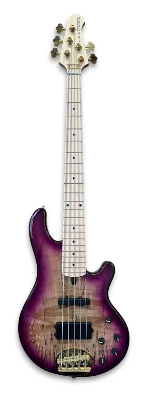 Lakland Skyline 55-02 Deluxe Bass, 5-String - Spalted Maple Top, Violet Burst Gloss Markenware