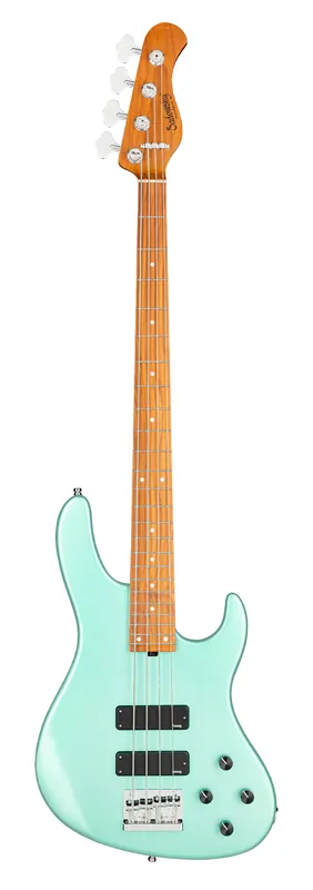 Super-Preis Sadowsky MetroExpress 24-Fret Modern Bass, Roasted Maple Fingerboard, 4-String - Solid Sage Green Metallic High Polish