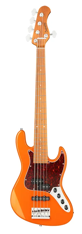 Geprüft Sadowsky MetroExpress 21-Fret Hybrid P/J Bass, Roasted Maple Fingerboard, 5-String - Solid Candy Apple Orange Metallic High Polish
