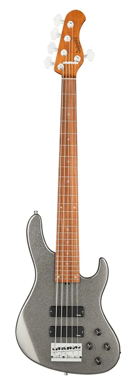 Expressversand Sadowsky MetroExpress 24-Fret Modern Bass, Morado Fingerboard, 5-String - Solid Silver Metallic High Polish