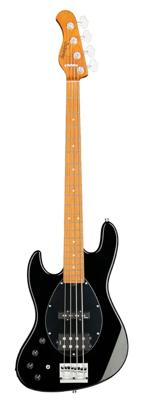 Sadowsky MetroExpress 21-Fret Vintage M/J Bass, Roasted Maple Fingerboard, 4-String, Lefthand - Solid Black High Polish Letzte Chance