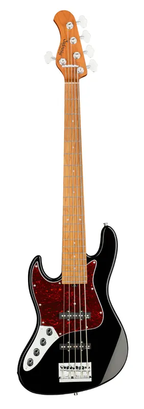 Sadowsky MetroExpress 21-Fret Vintage J/J Bass, Roasted Maple Fingerboard, 5-String, Lefthand - Solid Black High Polish Ausverkauf