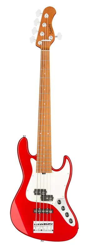 Schnäppchen Sadowsky MetroExpress 21-Fret Hybrid P/J Bass, Roasted Maple Fingerboard, 5-String - Solid Candy Apple Red Metallic High Polish