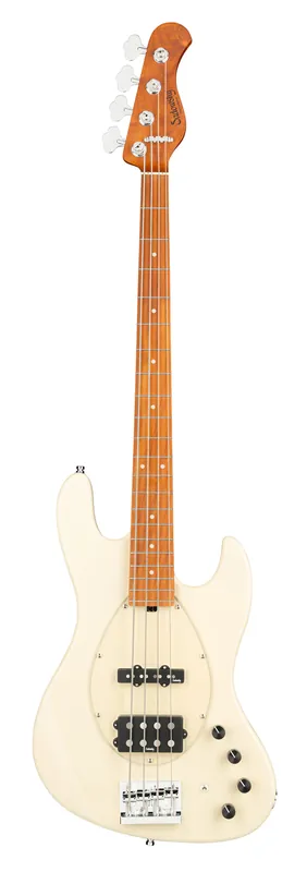 Sadowsky MetroExpress 21-Fret Vintage M/J Bass, Roasted Maple Fingerboard, 4-String - Solid Olympic White High Polish Letzte Chance