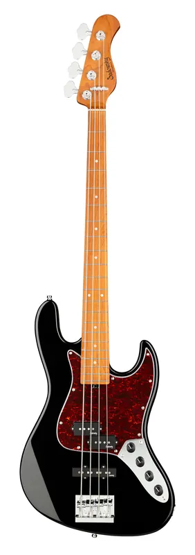 Sadowsky MetroExpress 21-Fret Hybrid P/J Bass, Roasted Maple Fingerboard, 4-String - Solid Black High Polish Neue Ware