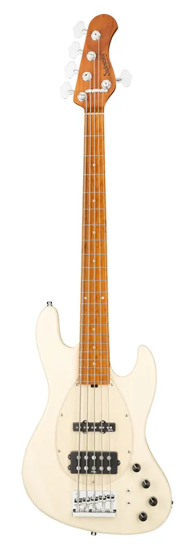 Kostenloser Rückversand Sadowsky MetroExpress 21-Fret Vintage M/J Bass, Roasted Maple Fingerboard, 5-String - Solid Olympic White High Polish